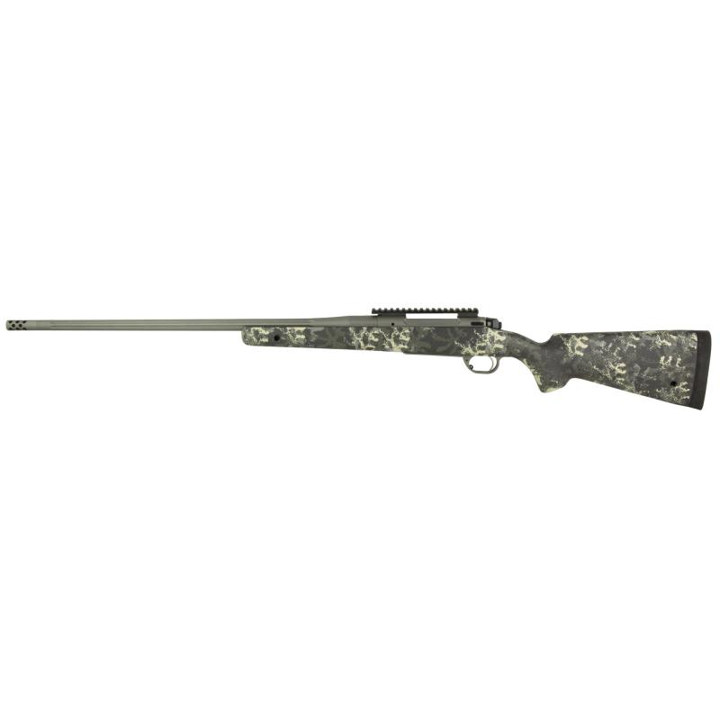 Model 2020, Boundary, Bolt Action Rifle, 7MM Remington, 24" Fluted Steel Barrel, 1:8 Twist, SA Radial Brake, Cerakote Finish, Tactical Gray, Rogue Camo AG Sportsman Carbon Fiber Stock with M-LOK and QD Cups, TriggerTech Adjustable Trigger, 3 Rounds BAB92