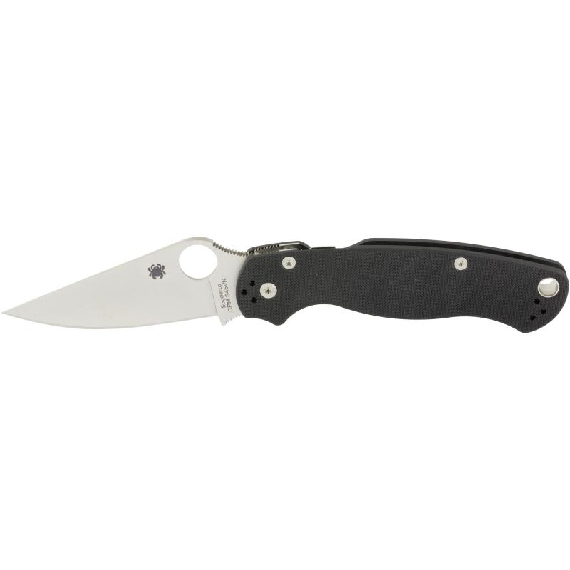 Para-Military 2, Folding Knife, 3.438" Blade, Plain Edge, CPM-S30V Finish, Black G10 Handle C81GP2