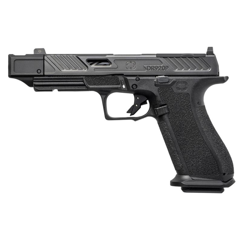 DR920 Elite| Full Size, 9MM, 4.5" Black Spiral Fluted Barrel with Compensator, Nitride Finish Slide, Optics Ready, Tritium Front Night Sight, 10 Rounds, 2 Magazines, California Compliant