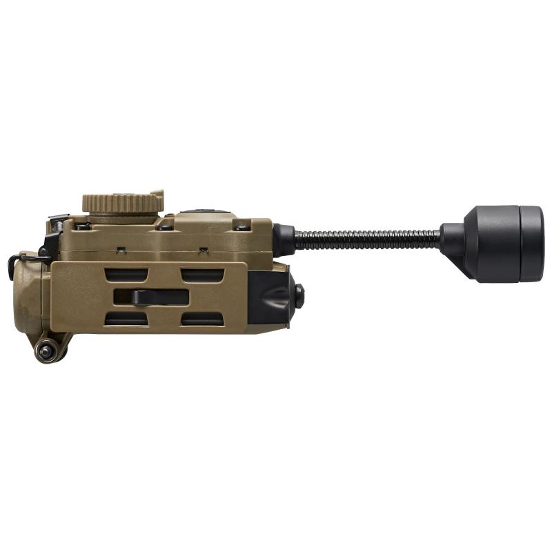 Sidewinder Stalk, Military Helmet Light System w/ Flexible Stalk, 76 Lumens, 12-200 Candela, 5.6 Hours of Run Time on High, 95 Hours of Run Time on Low, 28 Meter Beam Distance, Accepts CR123A & AA Batteries, Coyote 14307