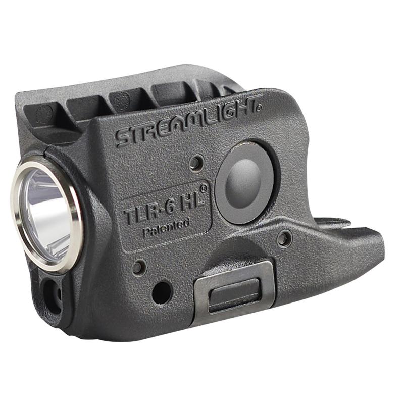 TLR-6 HL, Tac Light with Red Laser, For Glock 42 & 43, 300 Lumens, Matte Finish, Black, Includes Three SLB2 Batteries with USB-C Charging Case 69340