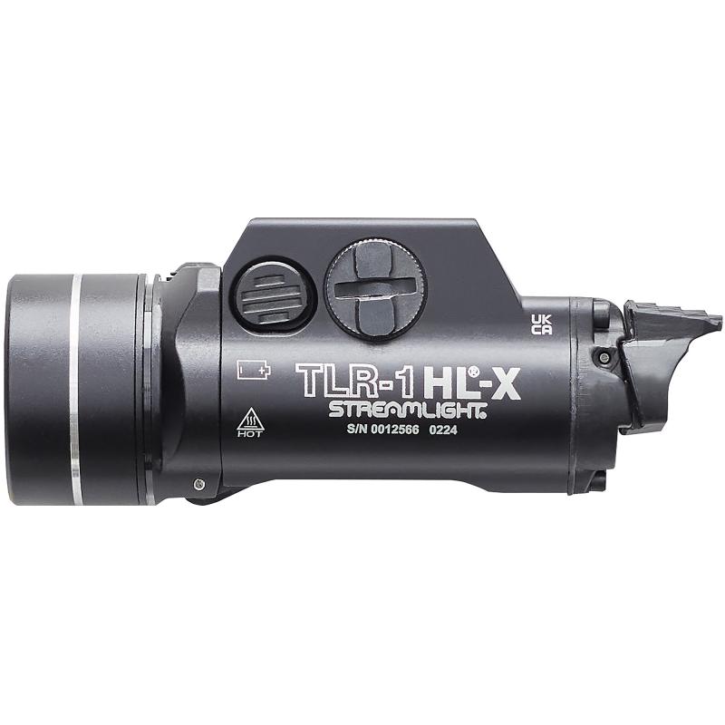 TLR-1 HL-X, Pistol Light, 1,500 Lumens with SL-B9 Batteries, 1 Hour Run Time, Matte Finish, Black with Silver Ring 69501
