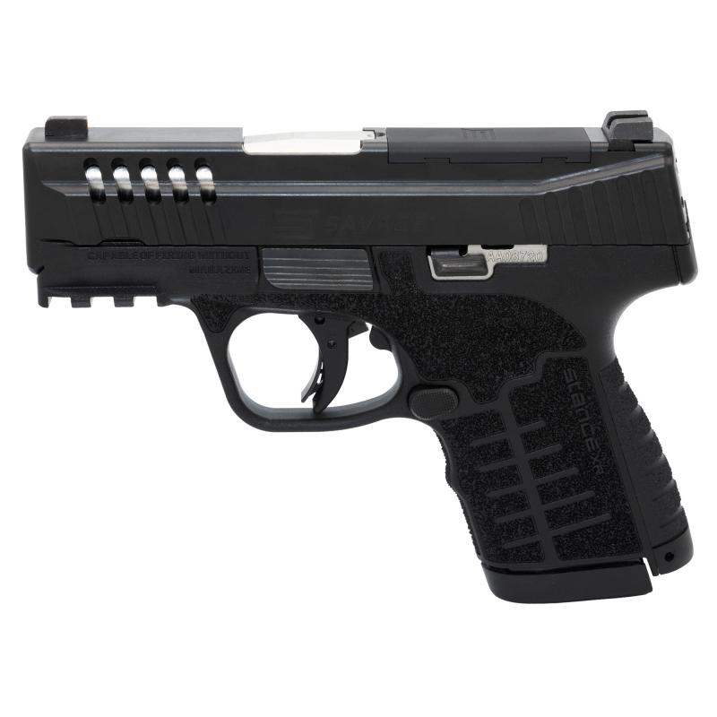 Stance XR, Striker Fired, Semi-automatic, Polymer Frame Pistol, Micro Compact, 9MM, 3.2" Stainless Steel Barrel, Melonite Finish, Black, Manual Thumb Safety, 3 Dot Sights, 13 Rounds, 2 Magazines 67052