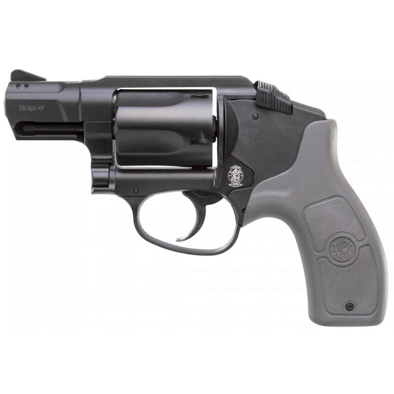 M&P Bodyguard Revolver 38 Special, 1.9" Barrel, Double Action Only, Alloy Frame, Black Finish, Grey Polymer Grips, 5Rd, Crimson Trace Laser, Fixed Sights 12058