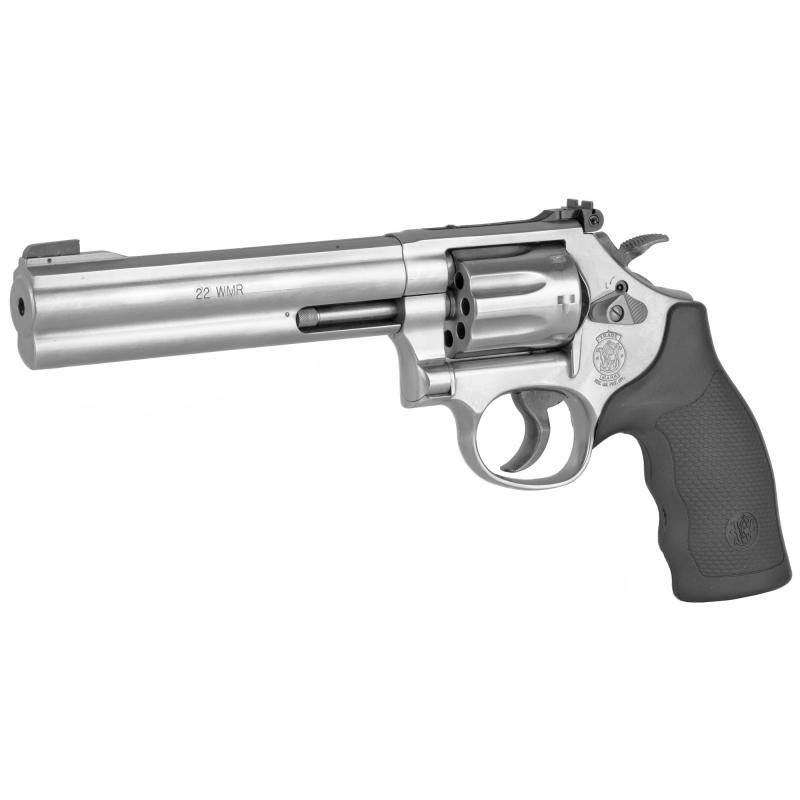 Model 648, Revolver, Double Action/Single Action, K-Frame, 22 WMR, 6" Barrel, Stainless Steel Finish, Synthetic Grip, 8Rd, Integral Locking System, Adjustable Sights 12460