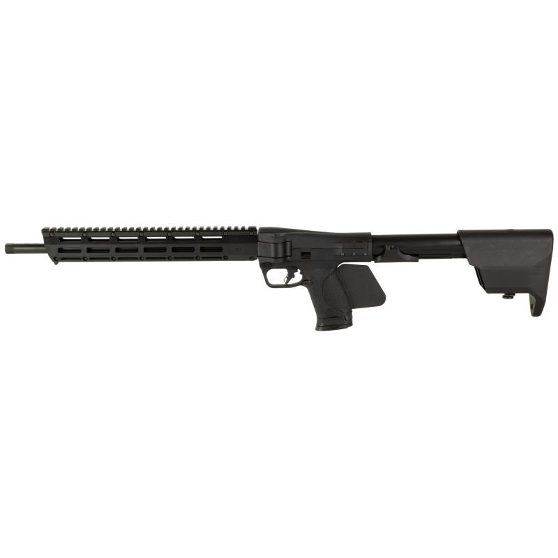 M&P FPC, California Compliant, Semi-automatic Rifle, 9MM, 16.25" Barrel, Threaded 1/2X28, Matte Finish, Black, Fin Backstrap Grip, M-LOK Slots with Picatinny Rail, Optics Ready, 10 Rounds, 3 Magazines 14142