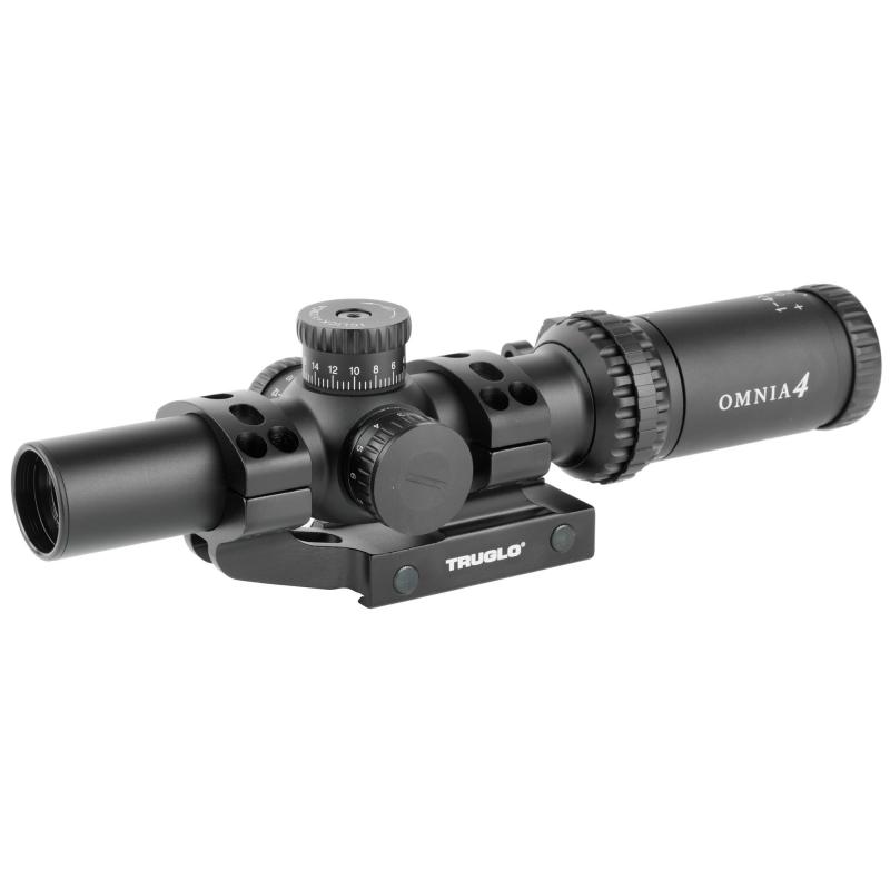 Omnia Riflescope 1-4x24mm Illuminated All-Purpose Tactical Reticle Matte Black Finish Includes Mount 30mm
