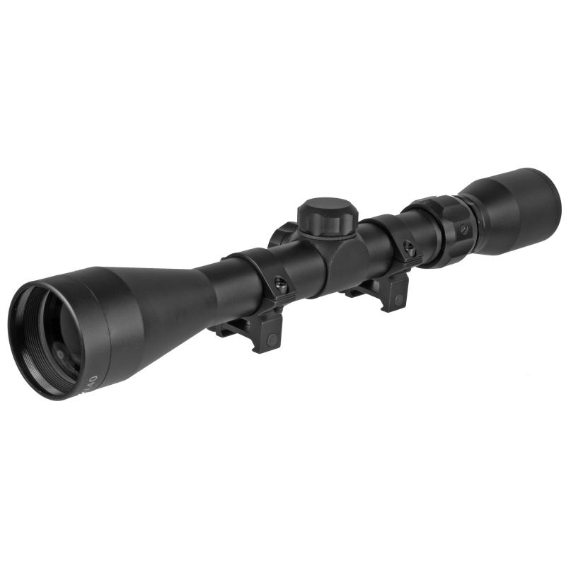 BUCKLINE, Rifle Scope, 3-9X40m, 1" Maintube, Duplex BDC Dot Reticle, Black, Includes Weaver Rings TG85394XB