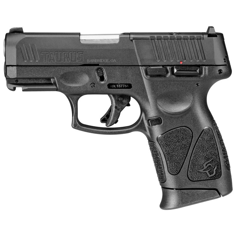G3C, T.O.R.O. (Taurus Optic Ready Option), Semi-automatic, Striker Fired, Compact, 9MM, 3.26" Barrel, Black Color, Polymer Frame, Manual Safety, Optic Ready, 12Rd, 3 Magazines 1-G3CP931