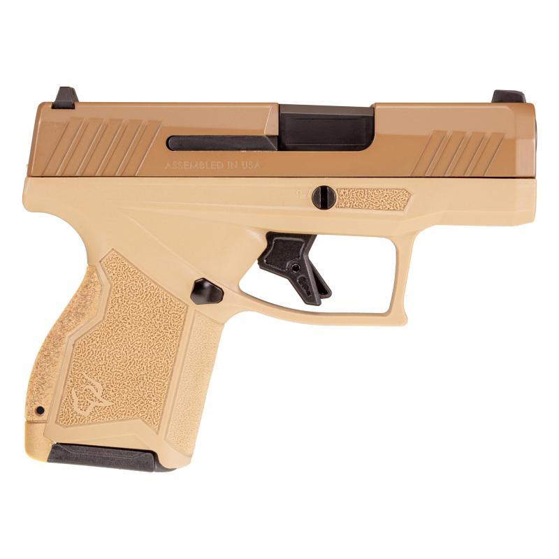 GX4, Semi-automatic Pistol, Striker Fired, Compact, 9MM, 3" Barrel, Polymer Frame, Matte Finish, Tan, Fixed Steel Front Sight, Drift-Adjustable Steel Rear Sight w/ Serrated Ramp, Two Backstrap Options, 2-11Round Magazines 1-GX4M931ET