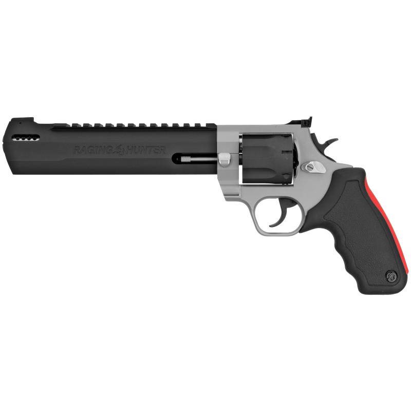 Raging Hunter, Revolver, Large Frame, 357 Magnum/38 Special, 8.375" Exact Barrel Length, Steel Frame, Two-Tone Finish, Rubber Grips, Adjustable Sights, 7Rd 2-357085RH