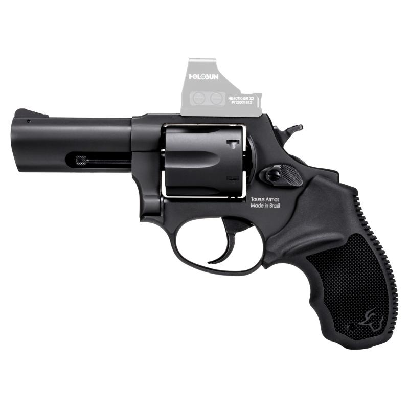 Model 856 TORO, Single/Double Action, Steel Frame Revolver, 38 Special, 3" Barrel, Matte Finish, Optics Ready (Not Included), Black, Polymer Grip, 6 Rounds 2-856P31