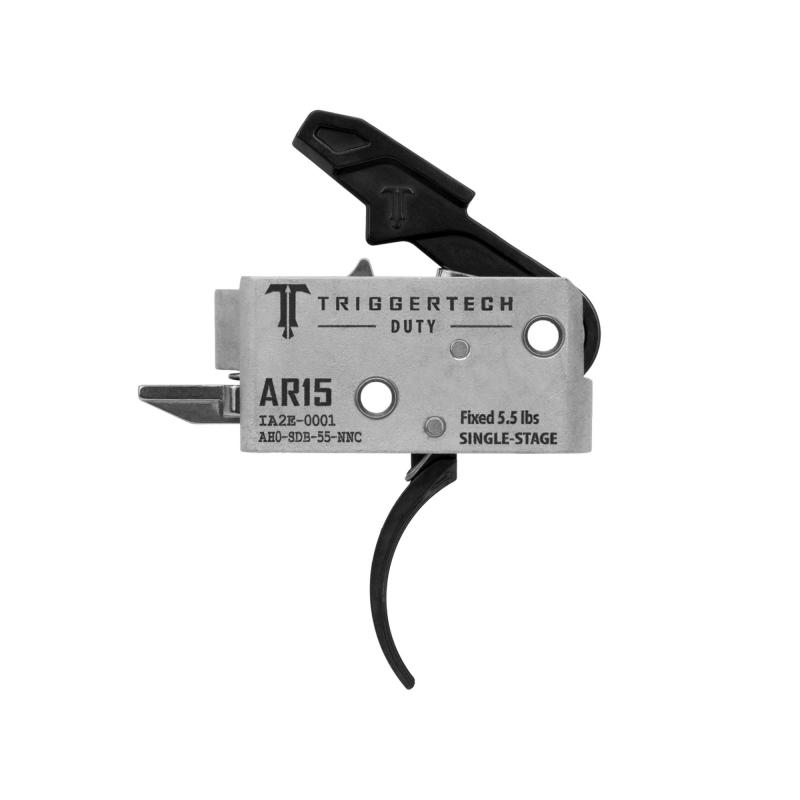 MIL-SPEC, Curved Trigger, Single Stage, 5.5LB Pull, Fits AR-15, Anodized Finish, Black AH0-SDB-55-NNC