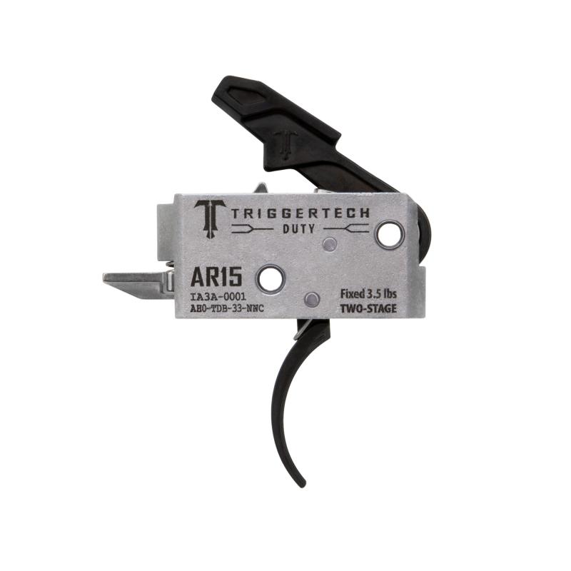 Duty, Curved Trigger, Two Stage, 3.5LB Pull, Fits AR-15, Anodized Finish, Black AH0-TDB-33-NNC