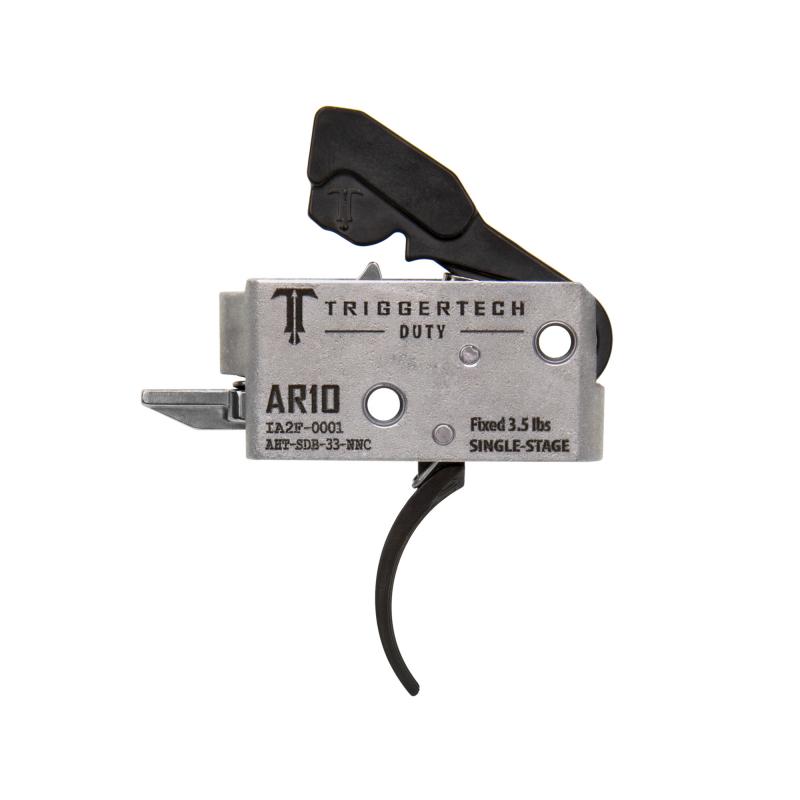 Duty, Curved Trigger, Single Stage, 3.5LB Pull, Fits AR-10, Anodized Finish, Black AHT-SDB-33-NNC