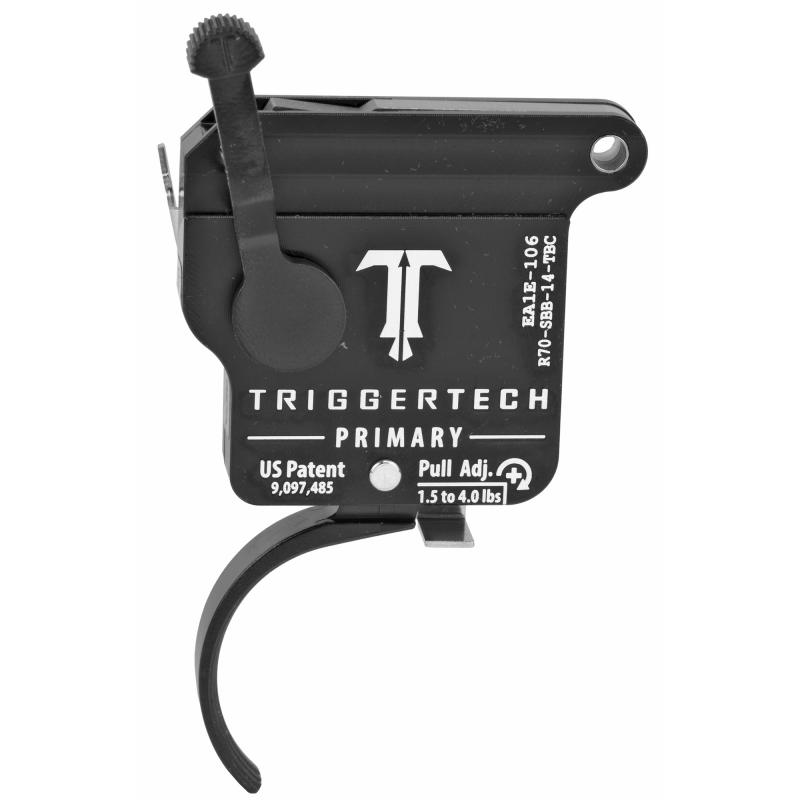 Trigger, 1.5-4LB Pull Weight, Fits Remington 700, Primary Curved Trigger, Bolt Release Model, Right Hand, Adjustable, Black Finish, Includes Installation Tools, Instruction Book, & TriggerTech Patch R70-SBB-14-TBC