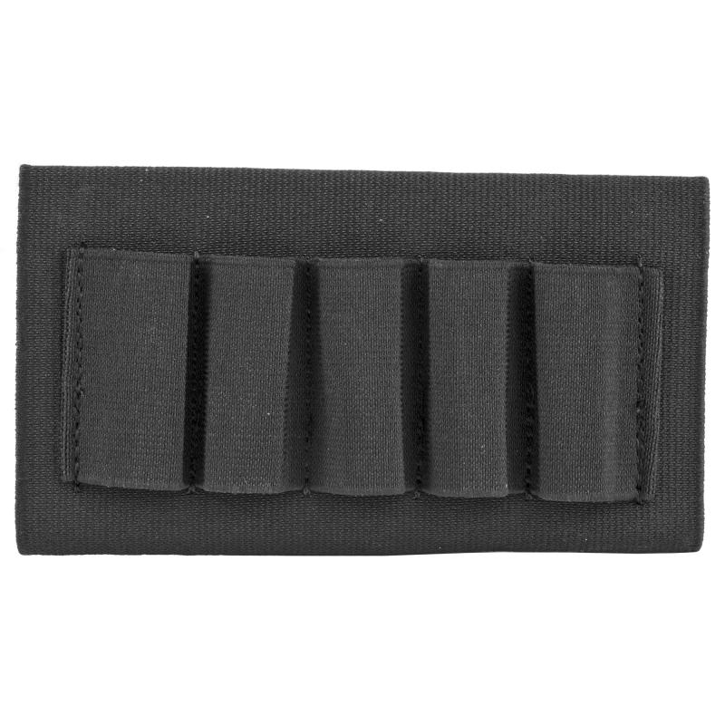 Open Style Butt Stock Shell Holders Shotgun with 5 Loops Black