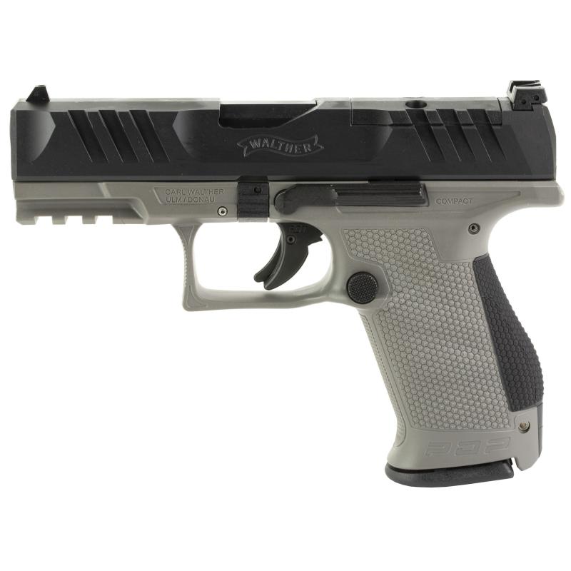 PDP, Striker Fired, Semi-automatic, Polymer Frame Pistol, Compact, 9MM, 4" Barrel, Black Slide/Gray Frame, Adjustable Rear Sight, Optics Ready, 15 Rounds 2858436