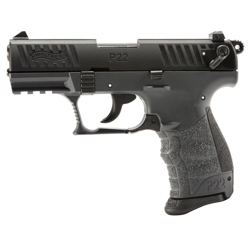 P22-CA, Double Action/Single Action, Semi-automatic, Polymer Frame Pistol, Compact, 22LR, 3.4" Barrel, Tungsten Frame with Black Slide, Adjustable Sights, 10 Rounds, 2 Magazines NOT FOR TRANSFER IN MN
