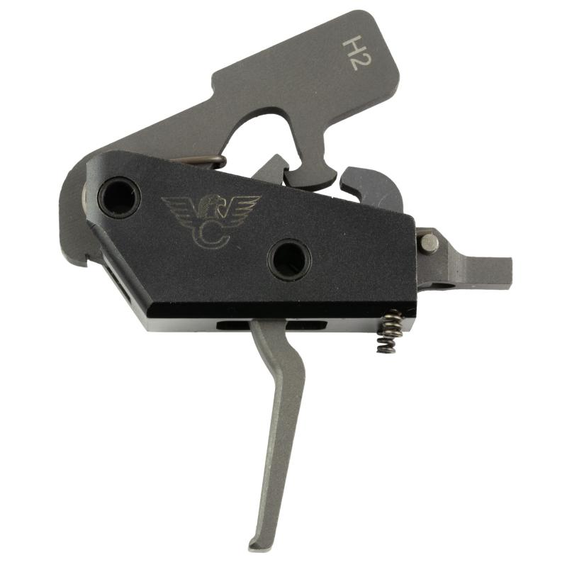 Tactical Trigger Unit, Heavy Duty Flat Face Trigger, Two-Stage, 4.5-5 Lb, Fits AR-15/AR-10, Dry Film Lube Finish, Black TR-TTU-H2-F