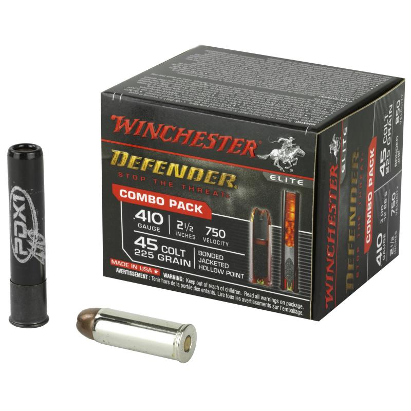 PDX1 Defender Combo Pack 10 Rounds .410 Gauge 2.5 Inch 3 Discs 12 BBs 10 Rounds .45 Colt 225 Grain