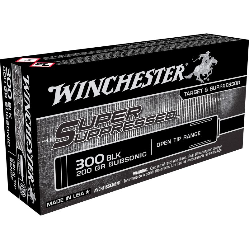 Super Suppressed, 300 Blackout, 200 Grain, Full Metal Jacket Open Tip, 20 Round Box SUP300BLK
