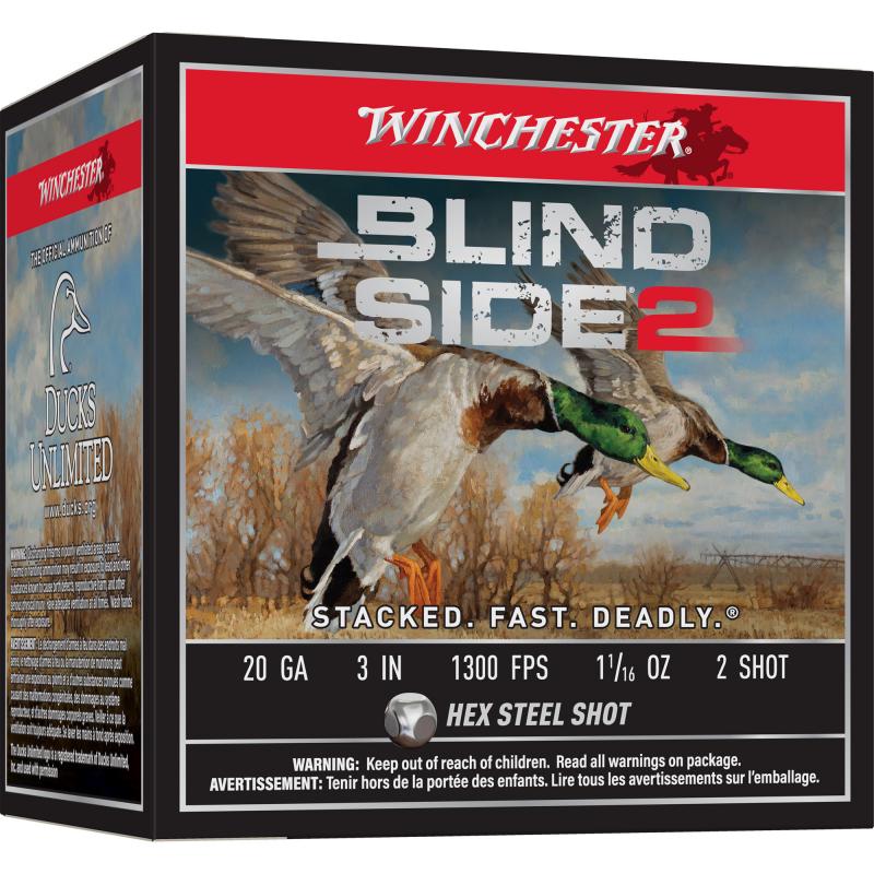 Blind Side 2, 20 Gauge, 3", #2, Shotshell, 25 Round Box XBS2032