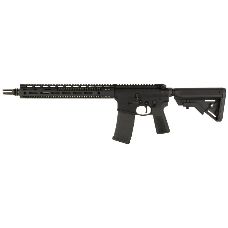Type 15, Semi-automatic Rifle, AR, 556 NATO, 14.5" Barrel with Pinned Silencer Co ASR Muzzle Device (16" OAL), Anodized Finish, Black, Mid Length Gas System, 13.7" Free Float M-LOK Handguard, Hiperfire EDT2 Heavy Gunner Trigger, B5 Stock and Grip, 30 Rou