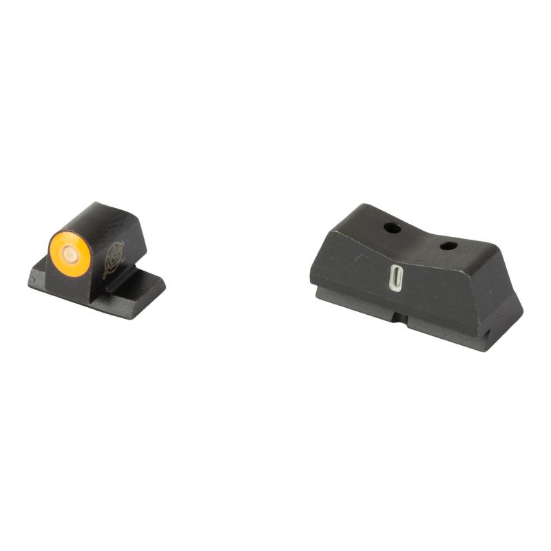 DXT2 Big Dot, Tritium Night Sight, For S&W M&P 2.0 Optics Ready Compact/Fullsize, Standard Height, Orange Front Outline, Green Tritium Front/Rear SW-0039S-5N