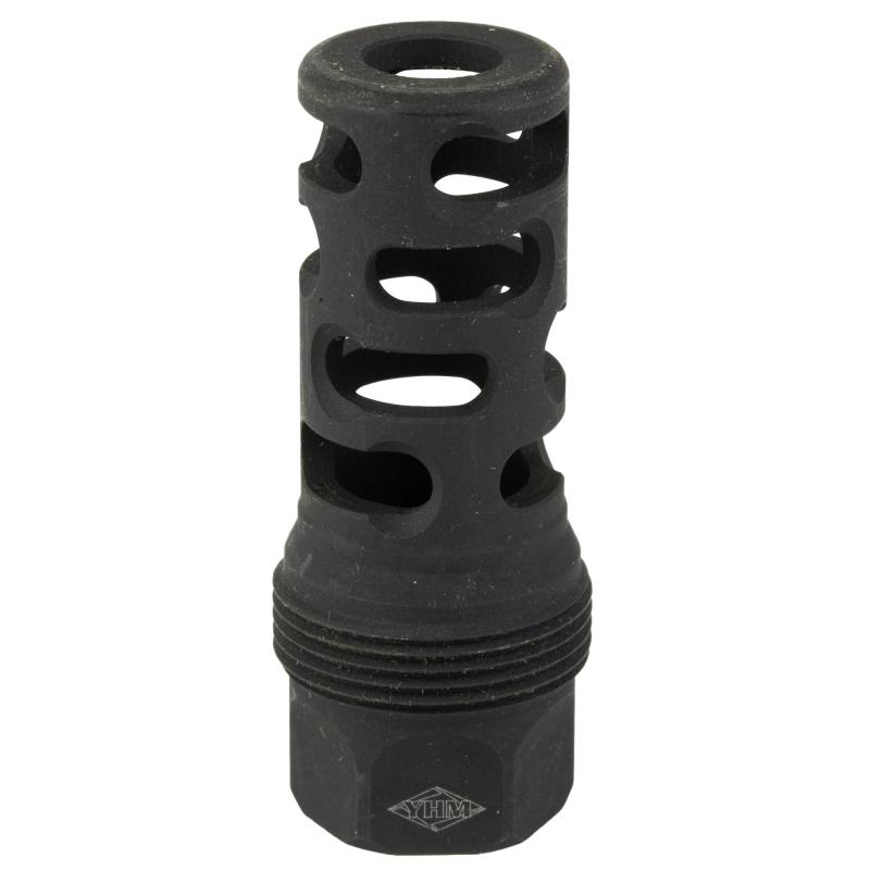 sRx Muzzle Brake, 5/8-24, Compatible with sRx Low Profile Adapter, Attaches to Suppressors with 1-3/8"x24 Thread Pitch, Black Oxide Finish YHM-4405-MB-24