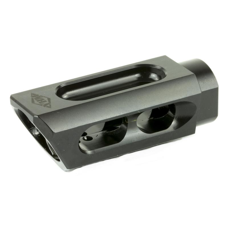Slant Brake/Compensator, Muzzle Brake, 9MM, Black, 1/2X36, AR YHM-85-MB-A