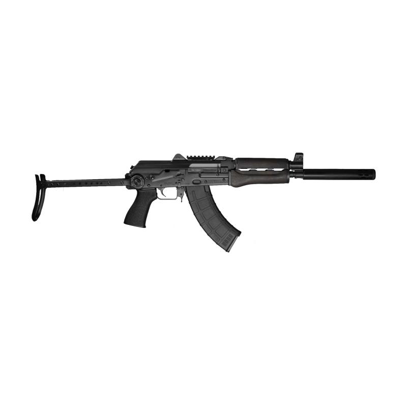ZPAP92, Semi-automatic, 7.62X39, 10" Cold Hammer Forged Chrome Lined Barrel with a Pinned Muzzle Device, 16.5" Overall Barrel Length, Matte Finish, Black, Wood Hand Guard, Tango Down Grip, Under Folder Stock, 30 Rounds, 1 Magazine ZP92762UF