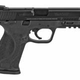 M&P M2.0, Striker Fired, Semi-automatic, Polymer Frame Pistol, Full Size, 40 S&W, 4.25" Barrel, Armornite Finish, Black, Aggressive Grip Texture, Night Sights, Thumb Safety, 15 Rounds, 3 Magazines 11647