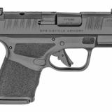 Hellcat OSP, Semi-automatic, Striker Fired, Sub-Compact, Optics Ready, 9MM, 3" Hammer Forged Barrel, Polymer Frame, Black Melonite Finish, Textured Grip, Fiber Optic Front Sight, Tactical Rack Rear Sight, 11/13Rd, 2 Mags HC9319BFOOSP