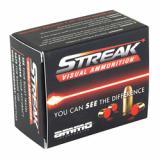Visual Ammunition, 380 ACP, 90 Grain, Jacketed Hollow Point, Non-Incendiary Tracer, 20 Round Box 380090JHP-STRK-RED