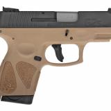 G2S, Semi-automatic, Sub Compact Pistol, 9MM, 3.25" Barrel, Polymer Frame, Tan/Black Finish, Adjustable Sights, 7Rd, 2 Magazines 1-G2S931T