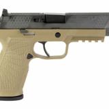 WHISTLE TIP, Semi-automatic, Striker Fired, Full Size, 9MM, 4.7", Black, Tan, 17Rd, 2 Magazines, Custom Gun Armor, Fiber Optic Front Sight, Polymer, DLC SIG-WCP320F-9TATC