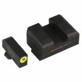 Pro i-dot Set For Glock 17/19 Front ProGlo Green Tritium With Lime Outline Single Dot Green Rear Sight