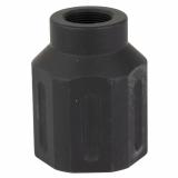 HEX FLASHCAN, Blast Diverter, 9MM, Anodized Finish Black, 1/2X36 Threaded BAD-FLASHCAN-6-1-2x36