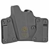 Leather Wing OWB Holster, Fits Glock 43X, Right Hand, Black Kydex & Leather, 1.75" Belt Loops, 15 Degree Cant 115996