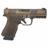 Frontline +, Striker Fired, Semi-automatic, Compact, Polymer Frame Pistol, 9MM, 4" Ported Barrel, Cerakote Finish, Burnt Bronze Battleworn, 15 Rounds BRO-FLP-9MM-BB-PLUS