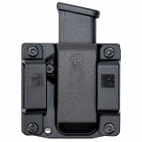 Magazine Pouch, Single, 1.5" Belt Loops, Size Medium, Fits Glock 43X, Sig P365, and Springfield Hellcat Magazines, Ambidextrous, Polymer, Black BC60-1002M