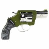 Undercover II, Double Action/Single Action, Small Frame Revolver, 38 Special, 2.2" Barrel, Cerakote Finish, Olive Drab Green, Hi-Polish, Black Pearlite Grips, Fixed Sights, 6 Rounds 53624