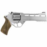 Rhino Single Action Revolver, Single Action Only, 357 Mag, 6" Barrel, Alloy Frame, Chrome Finish, 6Rd, 3 Moon Clips CF340-249