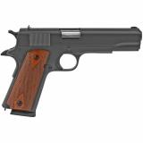 1911A1, 45ACP, 5" Barrel, Steel Frame, Black Finish, Wood Grips, Fixed Sights, 8Rd 1911