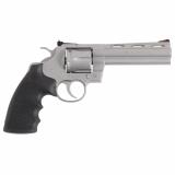 Python, Revolver, 357 Magnum, 5" Barrel, Matte Stainless Steel Finish, Hogue Rubber Grip, Adjustable Rear Sight, Red Ramp Front Sight, 6 Rounds PYTHON-SM5RTS