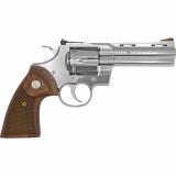 Python, Revolver, Double Action Only, 357 Magnum, 4.25" Barrel, Stainless Finish, Stainless Steel Frame, Walnut Grips, 6Rd, Red Ramp Front/Adjustable Rear PYTHON-SP4WTS