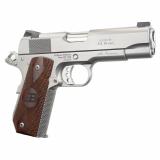 Kobra Carry 25th Anniversary, Semi-automatic, 1911, Commander Size, Bobtail Frame, 45 ACP, 4.25" Barrel, Cocobolo Grips, Thumb Safety, Front Night Sight, Stainless Steel, Silver, 7 Rounds, 2 Magazines KC-SS-25