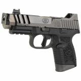 509 CC Edge, Striker Fired, Semi-automatic, Full Size Pistol, 9MM, 4.2" Gold Titanium Barrel, Black Frame, Graphite PVD Finish, Auto Indexing Compensator, Co-witnessing Height Fiber Optic Front Sight, Inculudes 4 Optic Mounting Plates, 10 Rounds, 3 Magaz