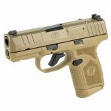 Reflex MRD, Semi-automatic Pistol, Polymer Frame, Internal Hammer Fired, Single Action Only, Micro Compact, 9MM, 3.3" Cold Hammer Forged Barrel, PVD Finish, Flat Dark Earth, Optics Ready, Non-Manual Safety, Tritium Front Sight, 2 Dot Rear Sight, 2 Magazi